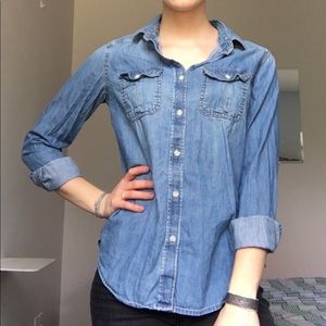 Denim button up shirt